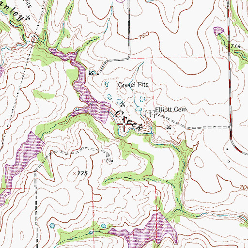 Topographic Map of Soil Conservation Service Site 26 Dam, TX