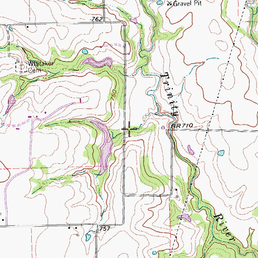 Topographic Map of Soil Conservation Service Site 22 Dam, TX