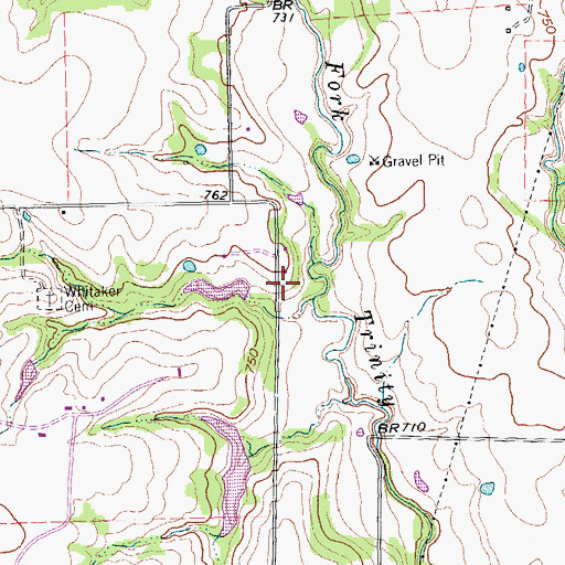 Topographic Map of Soil Conservation Service Site 21 Dam, TX