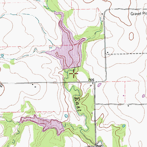 Topographic Map of Soil Conservation Service Site 20a Dam, TX