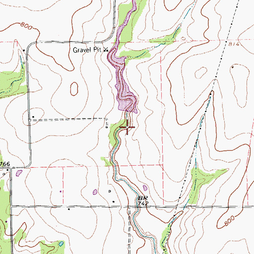 Topographic Map of Soil Conservation Service Site 19 Reservoir, TX
