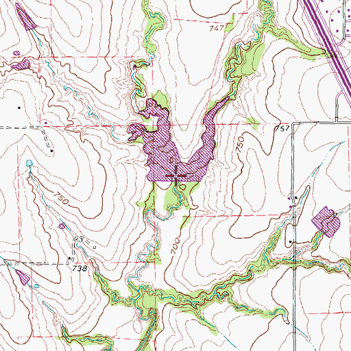 Topographic Map of Soil Conservation Service Site 39 Reservoir, TX