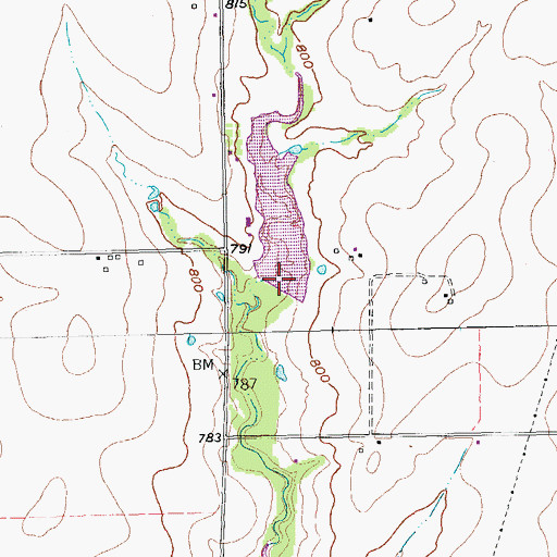 Topographic Map of Soil Conservation Service Site 18 Dam, TX