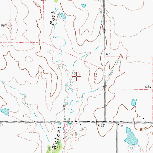 Topographic Map of Soil Conservation Service Site 10 Reservoir, TX