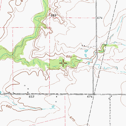 Topographic Map of Soil Conservation Service Site 6 Reservoir, TX