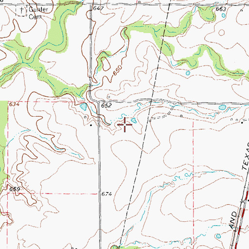 Topographic Map of Soil Conservation Service Site 5 Reservoir, TX
