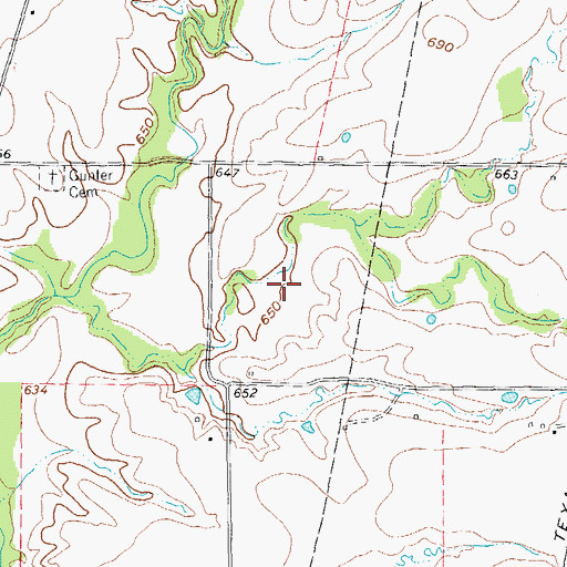 Topographic Map of Soil Conservation Service Site 4 Dam, TX