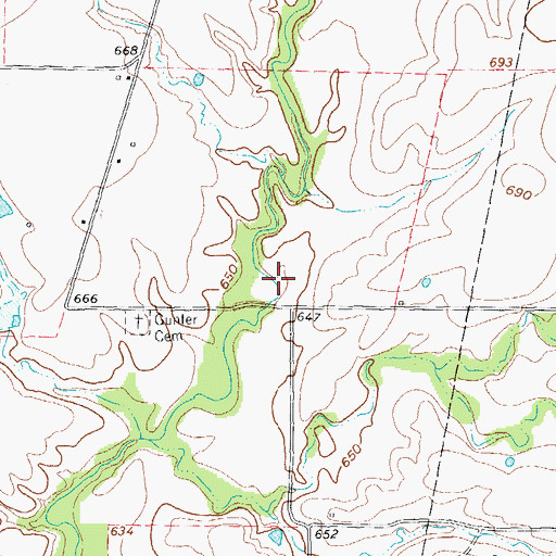 Topographic Map of Soil Conservation Service Site 3 Reservoir, TX