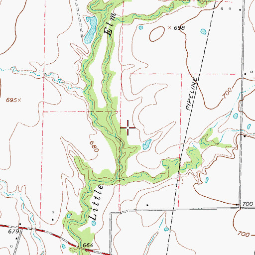 Topographic Map of Soil Conservation Service Site 2 Dam, TX