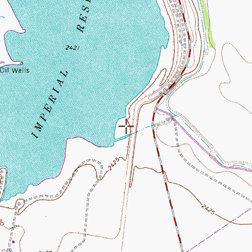 Topographic Map of Imperial Dam, TX