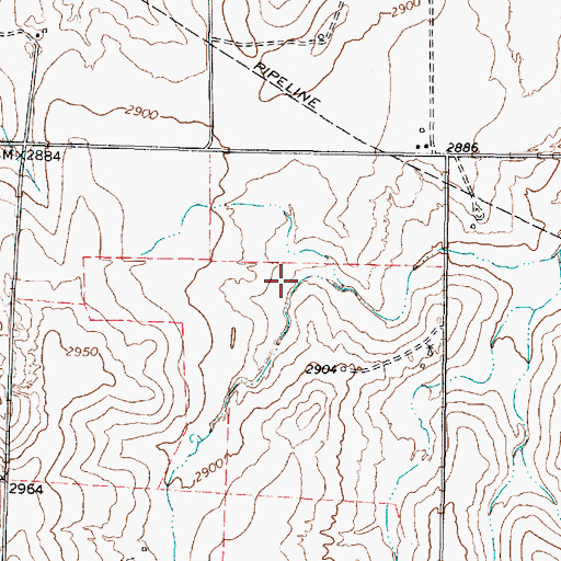 Topographic Map of Cubine Lake Dam, TX