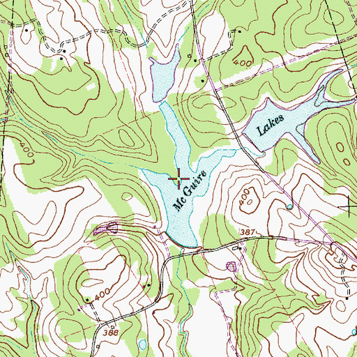 Topographic Map of McGuire Lakes Number 2, TX