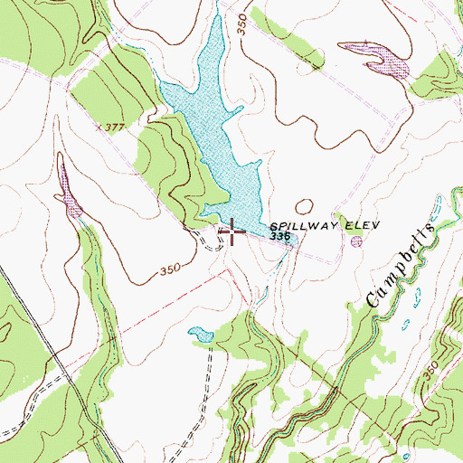 Topographic Map of Seale Lake Dam, TX