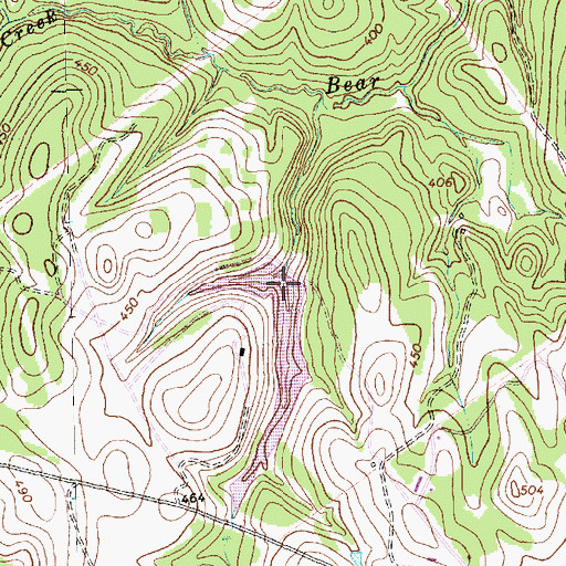 Topographic Map of Antelope Lake Dam, TX