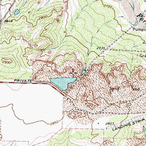 Topographic Map of Janes-Prentice Dam, TX