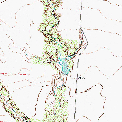 Topographic Map of Henderson Lake, TX