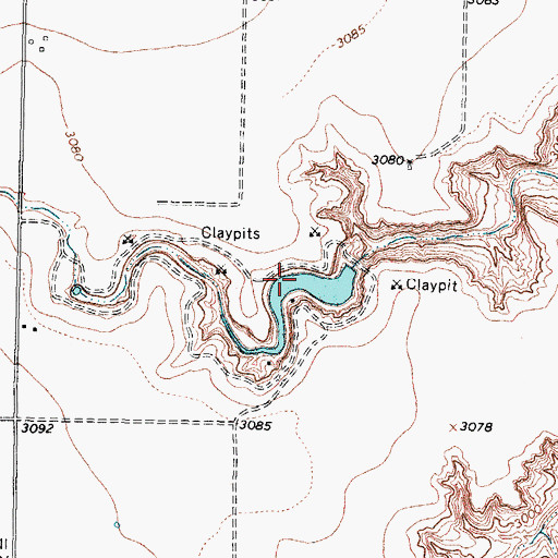Topographic Map of Hancock Lake, TX