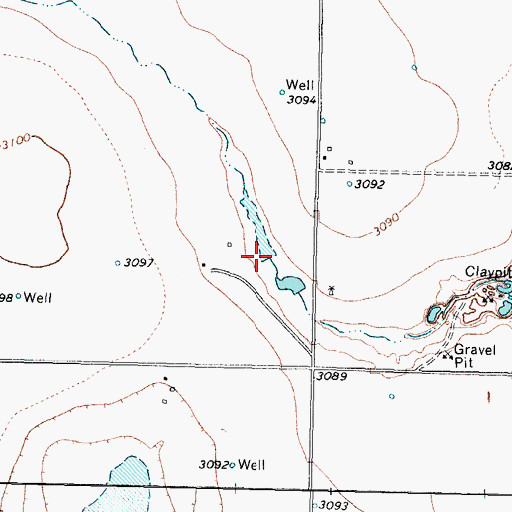 Topographic Map of Snow Lake Dam, TX