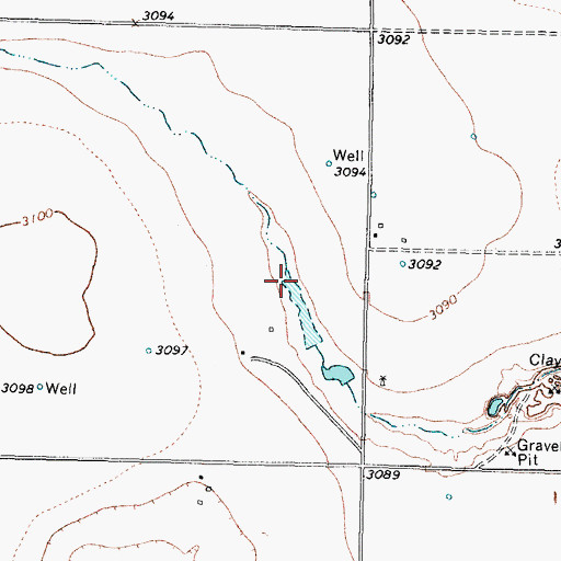 Topographic Map of Snow Lake, TX
