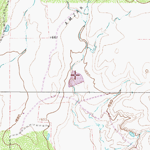 Topographic Map of Soil Conservation Service Site 8 Reservoir, TX