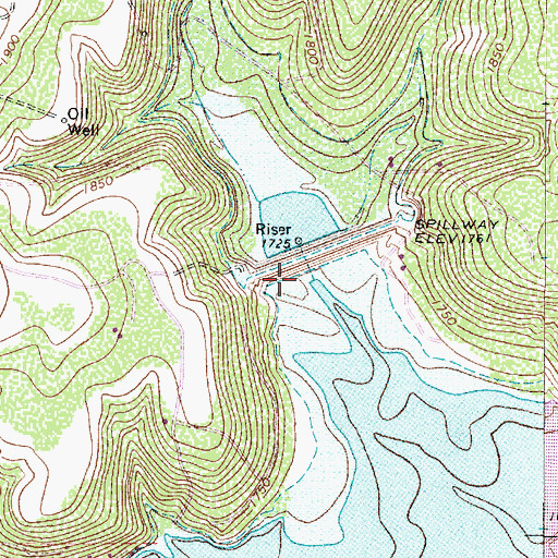 Topographic Map of Soil Conservation Service Site 11 Dam, TX