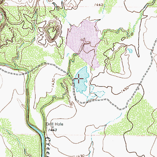 Topographic Map of Soil Conservation Service Site 18 Reservoir, TX