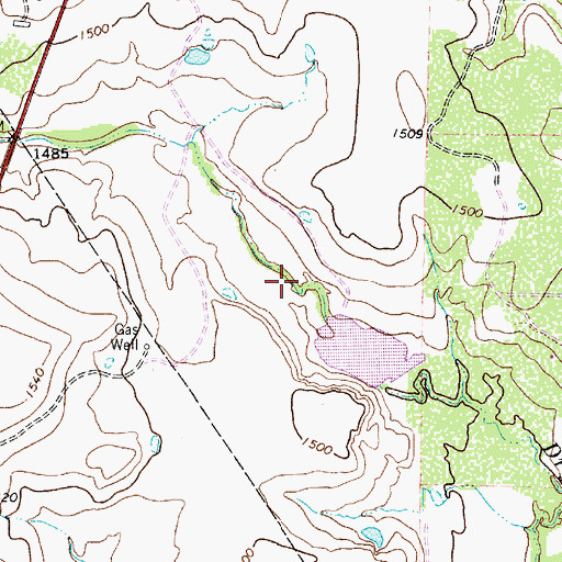 Topographic Map of Soil Conservation Service Site 19 Dam, TX