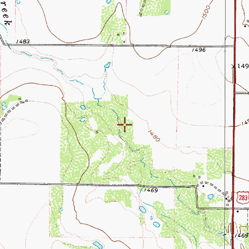 Topographic Map of Soil Conservation Service Site 20 Dam, TX