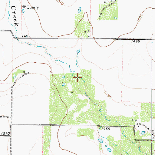 Topographic Map of Soil Conservation Service Site 20 Reservoir, TX