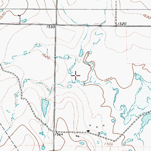 Topographic Map of Soil Conservation Service Site 17 Dam, TX