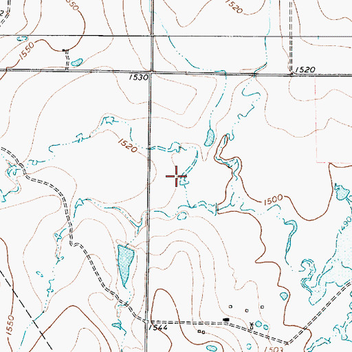 Topographic Map of Soil Conservation Service Site 17 Reservoir, TX
