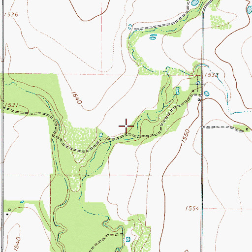 Topographic Map of Soil Conservation Service Site 20 Reservoir, TX
