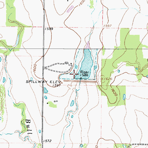 Topographic Map of Soil Conservation Service Site 18 Dam, TX