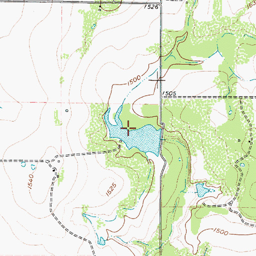 Topographic Map of Johnson Lake, TX