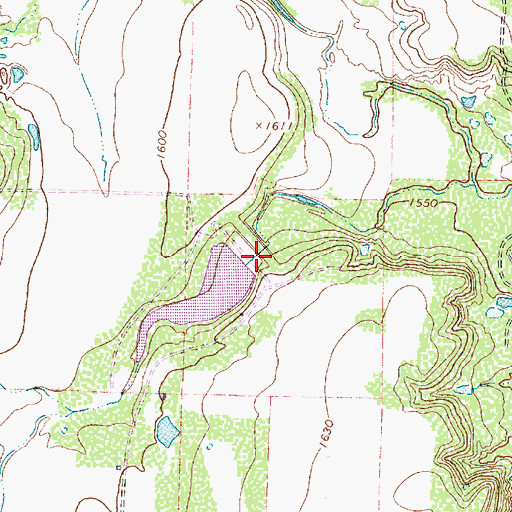 Topographic Map of Soil Conservation Service Site 12 Dam, TX
