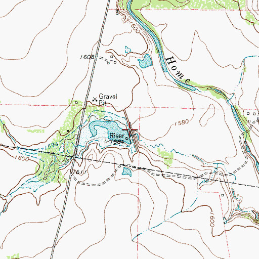 Topographic Map of Soil Conservation Service Site 10 Dam, TX