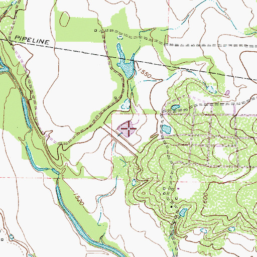Topographic Map of Soil Conservation Service Site 8 Dam, TX