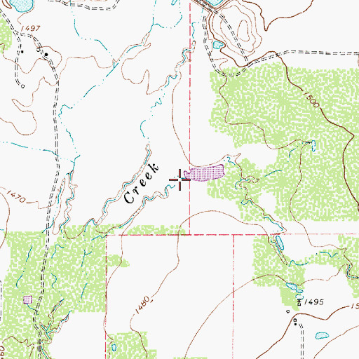Topographic Map of Soil Conservation Service Site 3 Dam, TX