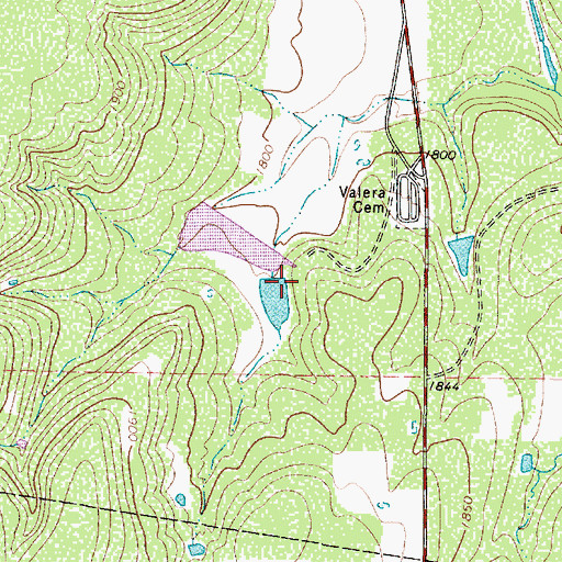 Topographic Map of Soil Conservation Service Site 11 Dam, TX