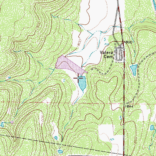 Topographic Map of Soil Conservation Service Site 11 Reservoir, TX