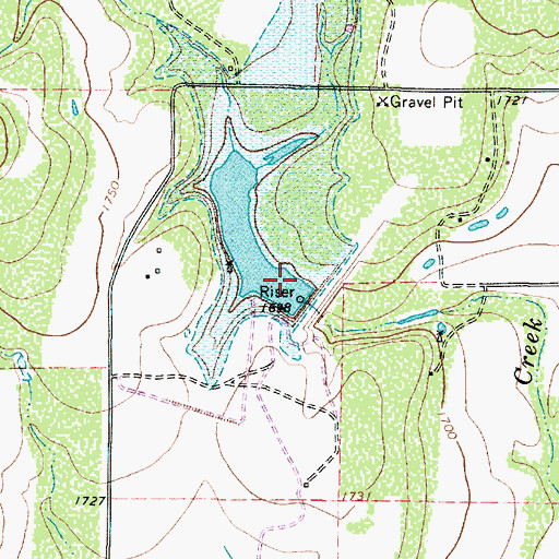 Topographic Map of Soil Conservation Service Site 7 Dam, TX