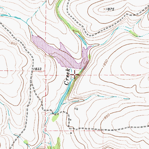 Topographic Map of Soil Conservation Service Site 5a Dam, TX