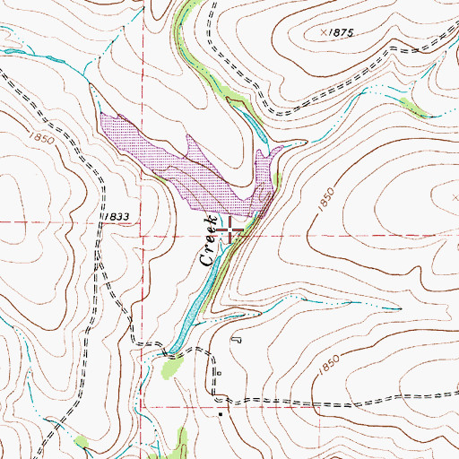 Topographic Map of Soil Conservation Service Site 5a Reservoir, TX