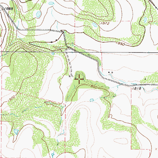 Topographic Map of Soil Conservation Service Site 36 Dam, TX