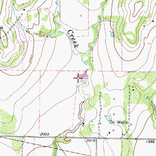 Topographic Map of Soil Conservation Service Site 3 Dam, TX