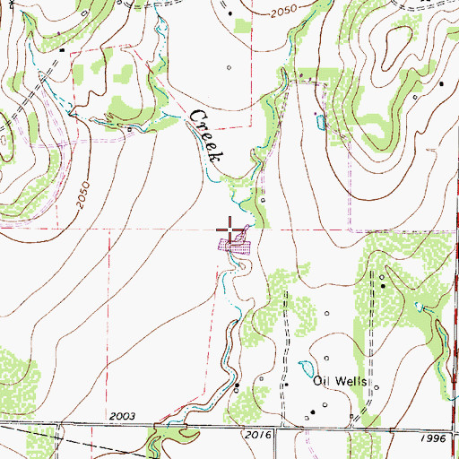 Topographic Map of Soil Conservation Service Site 3 Reservoir, TX