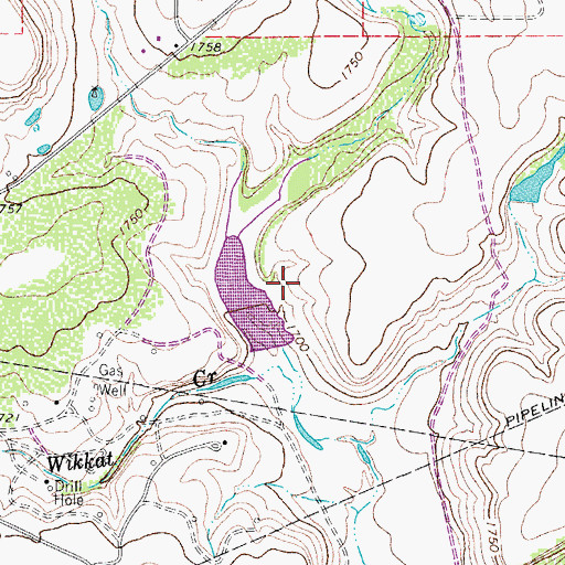Topographic Map of Soil Conservation Service Site 5 Dam, TX