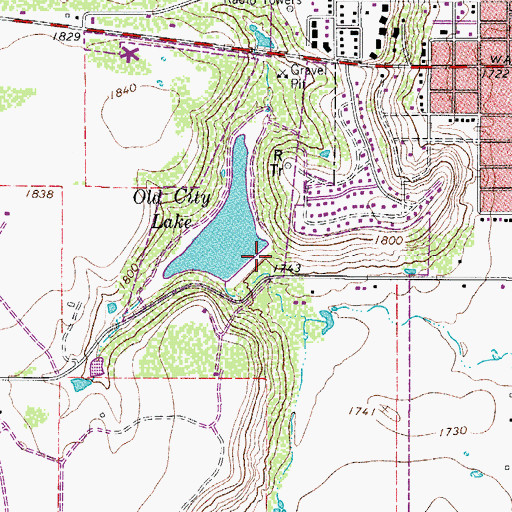 Topographic Map of Soil Conservation Service Site 38a Dam, TX