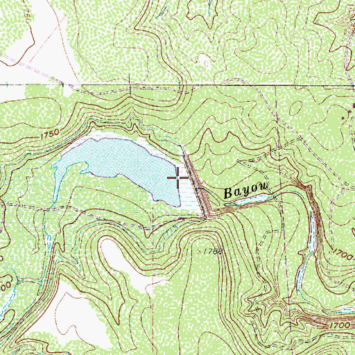Topographic Map of Soil Conservation Service Site 23 Dam, TX