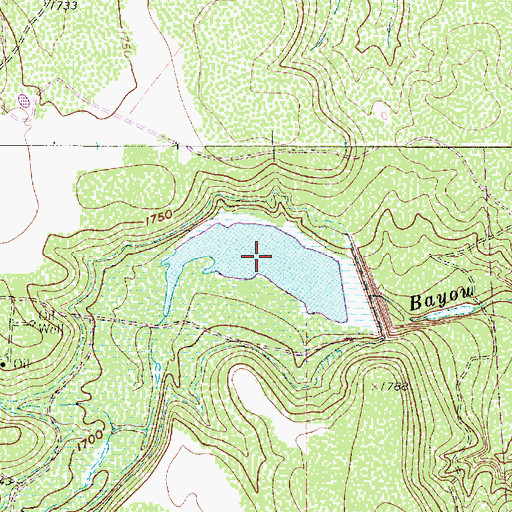 Topographic Map of Soil Conservation Service Site 23 Reservoir, TX